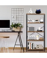 Gouun Multipurpose Open Bookcase Industrial Rack Wide Standing Storage Shelf