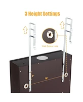 Gouun 5 LEDs Lockable Mirror Jewelry Cabinet Armoire with 6 Drawers