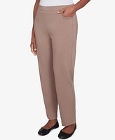 Alfred Dunner Women's Telluride Millennium Faux Fly Front Short Length Pants