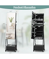 Gouun Jewelry Cabinet with Full-Length Mirror