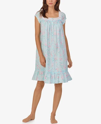 Eileen West Women's Cap Sleeve Short Gown