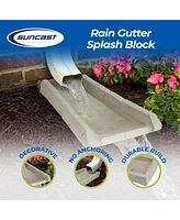 Suncast SB24 Decorative Rain Gutter Downspout Splash Block, Light Taupe (4 Pack)