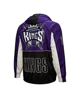 Mitchell & Ness Men's Black/Purple Sacramento Kings Hardwood Classics Big Shot Premium Full-Zip Windbreaker Jacket