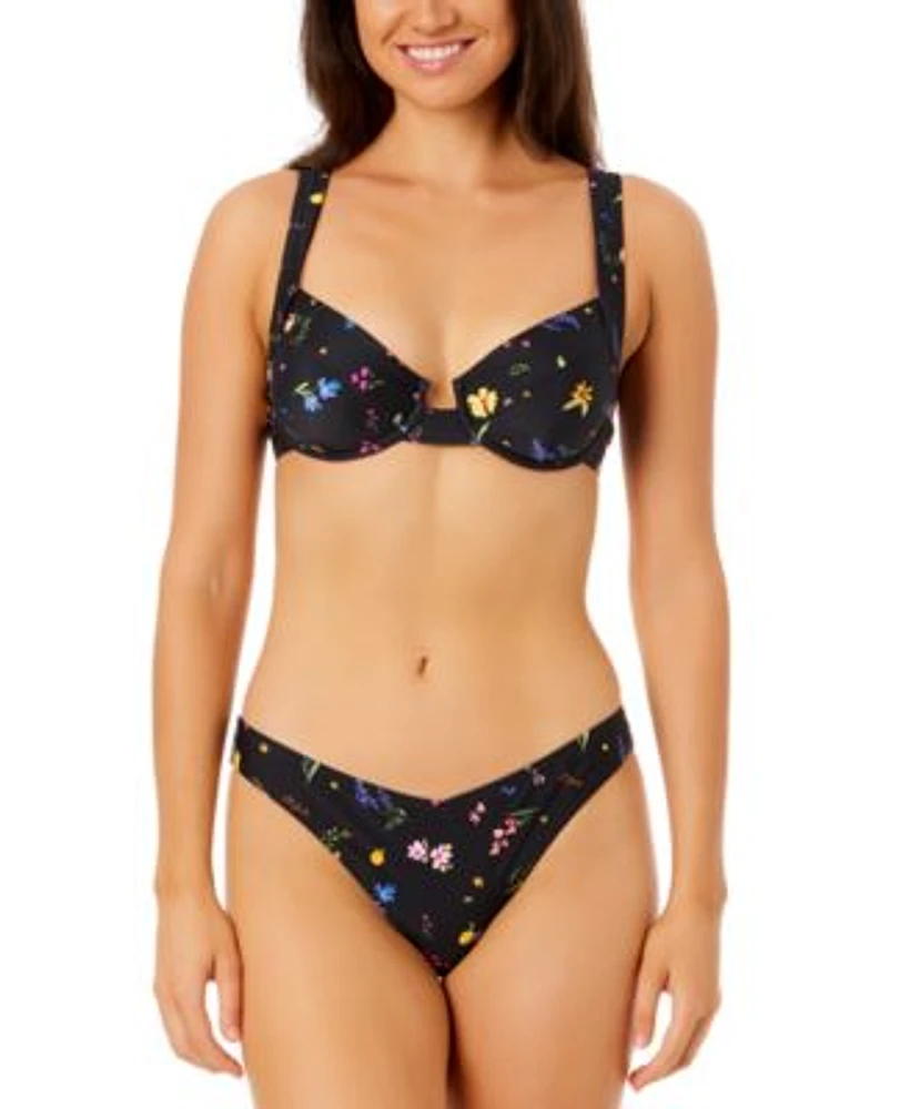 Salt Cove Juniors Floral Print Scoop Neck Bralette Bikini Top V Front Hipster Bottoms Exclusively At Macys