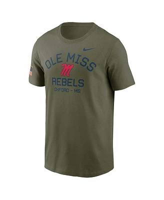 Nike Men's Olive Ole Miss Rebels 2024 Military Appreciation Performance T-Shirt