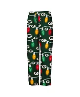 Outerstuff Big Boys and Girls Green Bay Packers Two-Piece Garland Holiday Long Sleeve Pajama Set