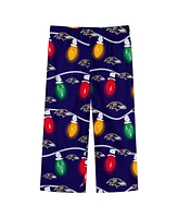 Outerstuff Preschool Baltimore Ravens Two-Piece Garland Holiday Long Sleeve Pajama Set