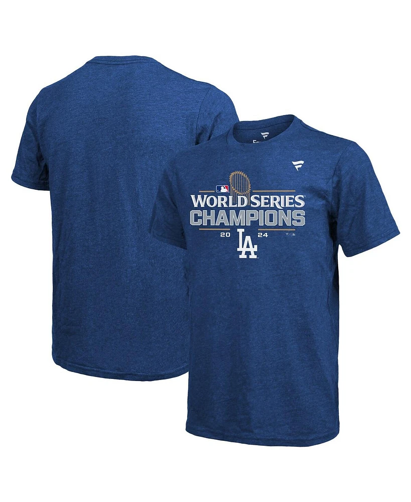 Fanatics Men's Royal Los Angeles Dodgers 2024 World Series Champions Locker Room Jersey Tri-Blend T-Shirt