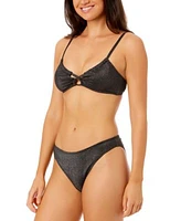 Salt Cove Juniors Lurex Twist Front Bralette Bikini Top Scrunch Hipster Bottoms Exclusively For Macys