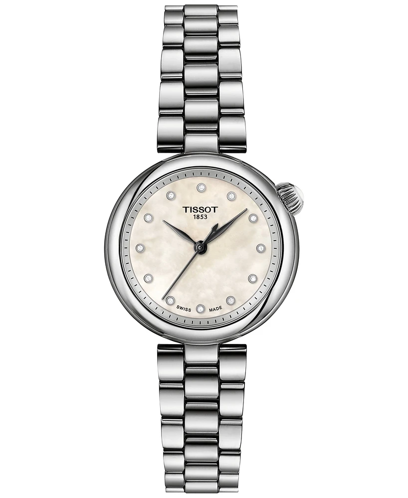 Tissot Women's Swiss Desir Diamond Accent Stainless Steel Bracelet Watch 28mm