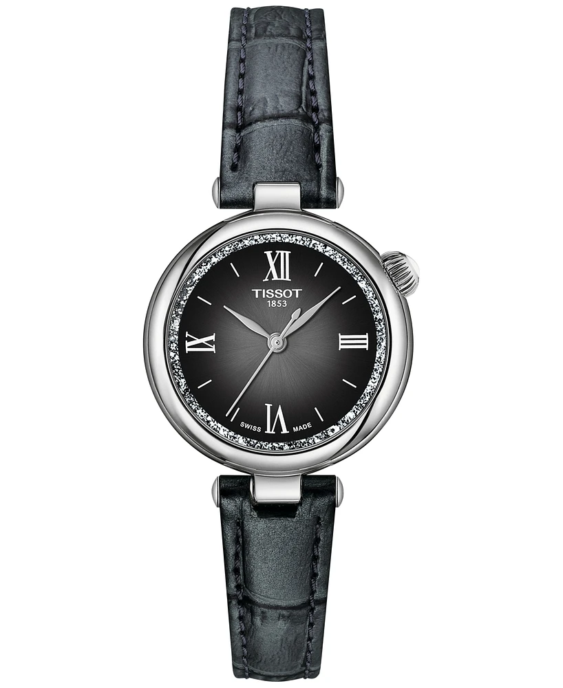 Tissot Women's Swiss Desir Black Leather Strap Watch 28mm