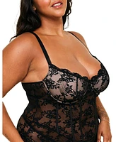 Adore Me Plus Brielle Babydoll & G-String Set Lingerie
