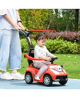 Qaba 3 1 Push Car, Sliding Car with Removable Handle, Music, Horn,