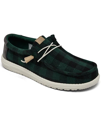 Hey Dude Men's Wendy Buffalo Plaid Casual Sneakers from Finish Line