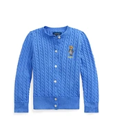 Polo Ralph Lauren Toddler and Little Girls Bear Mini-Cable Cotton Cardigan