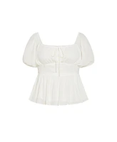 City Chic Plus Ebony Top