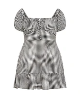 City Chic Plus Cute Gingham Dress