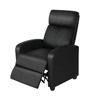 Slickblue High-Density Faux Leather Push Back Recliner Chair Stylish and Comfortable Seating