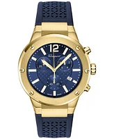 Ferragamo Men's Swiss Chronograph F-80 Blue Silicone Strap Watch 42mm