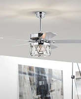 Home Accessories 52" Cadella 2-Light Indoor Ceiling Fan with Light Kit and Remote