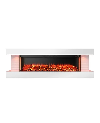 Boyel Living Hanging Electric Fireplace with Remote Control