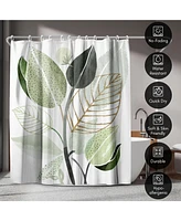 Americanflat 71x74 Forest Bouquet Shower Curtain - 100% Polyester Shower Curtain