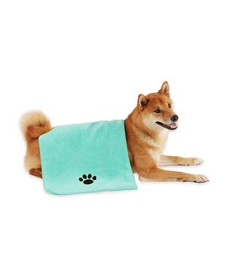 Bone Dry Microfiber Pet Towel Set 3 Piece Embroidered Paw Print