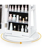 Gouun Standing Jewelry Cabinet with Adjustable Led Lights