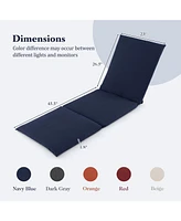 Gouun Outdoor Chaise Lounge Cushion Patio Furniture Folding Pad with Fixing Straps