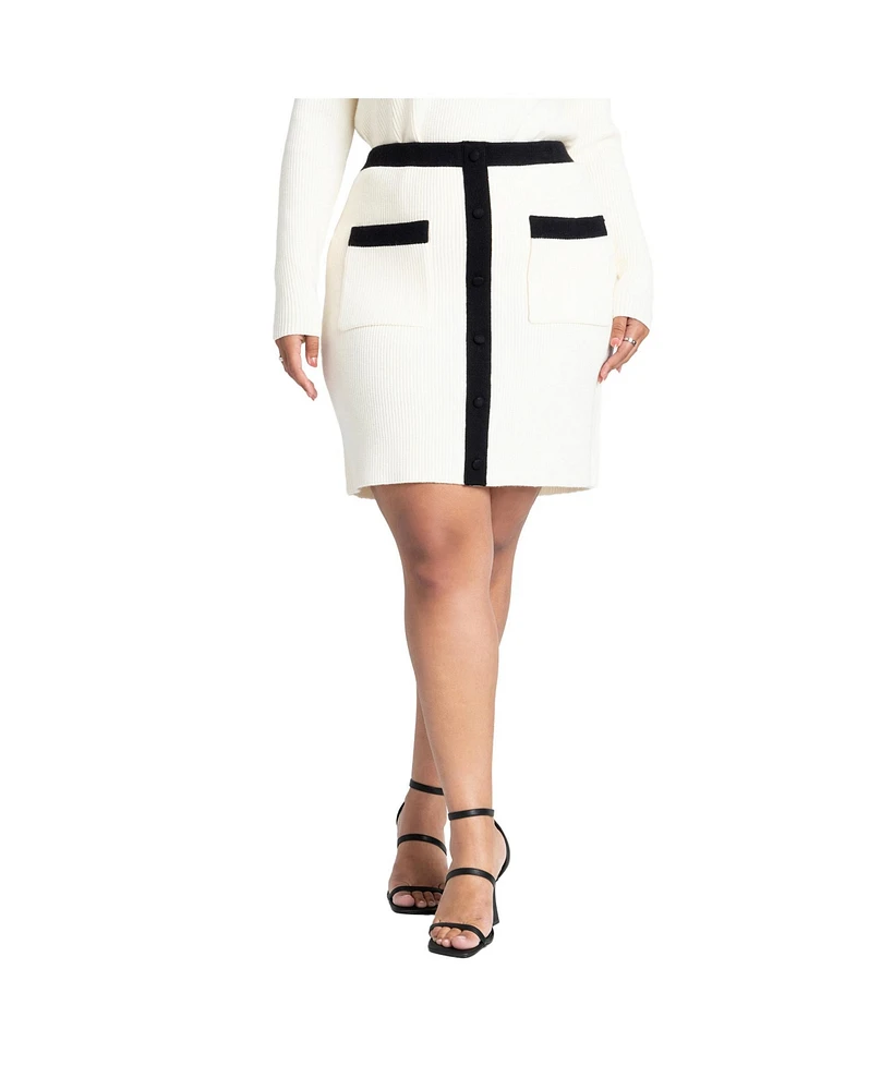 Eloquii Plus Pull On Sweater Mini Skirt