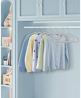 Slickblue 50-Pack Kids Hangers, Baby Non-Slip Velvet Hangers for Closet Organization