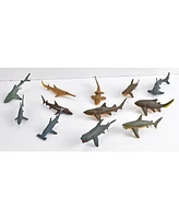 Wild Republic Nature Tube Shark Figurines, 12 Pieces