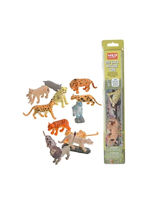 Wild Republic Nature Tube Big Cat Figurines, 12 Pieces