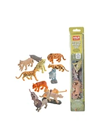 Wild Republic Nature Tube Big Cat Figurines, 12 Pieces