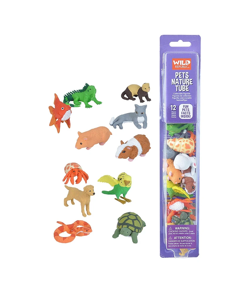 Wild Republic Nature Tube Pets Figurines, 12 Pieces