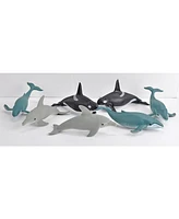 Wild Republic Polybag Whale And Dolphin Figurines, 7 Pieces