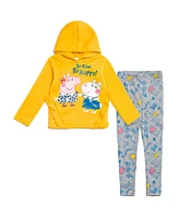 Peppa Pig Girls Pullover Fleece Hoodie and Leggings Outfit Set