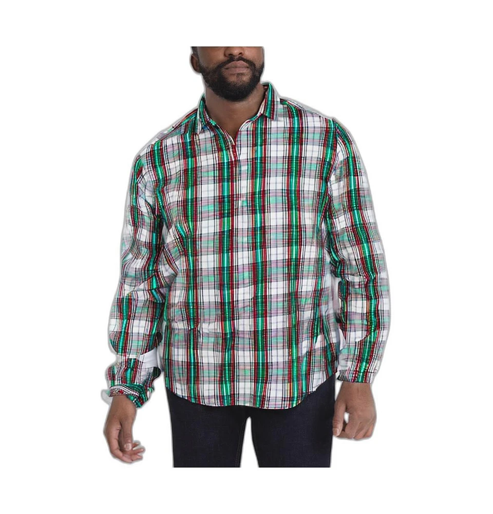 KingSize Big & Tall Long Sleeve Wrinkle-Free Plaid Shirt