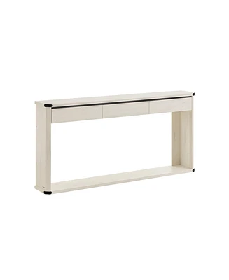 Slickblue 63-Inch Console Table with 3 Drawers Narrow Entryway for Living Room or Hallway