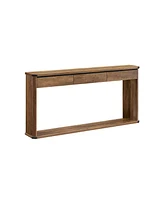 Slickblue 63-Inch Console Table with 3 Drawers Narrow Entryway for Living Room or Hallway