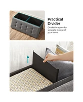 Slickblue Storage Ottoman Bench, Bedroom Bench With Storage, Foot Stool With Feet