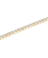 Diamond Swirl Link Tennis Bracelet (3 ct. t.w) in 10k Gold, Exclusively at Macy's