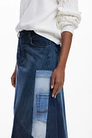 Desigual Women's Patchwork denim skirt