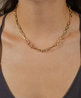 Sterling Forever Fianna Mixed Chain Link Necklace