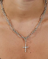 Sterling Forever Cubic Zirconia Mother of Pearl Cross Charms