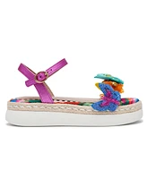 Betsey Johnson Little and Big Girls Emery Platform Butterfly Sandal