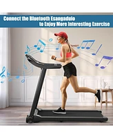 Gymax 2.25HP Electric Folding Treadmill W/Hd Led Display App Control Speaker