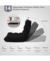 Gouun Adjustable 14-Position Floor Chair Folding Lazy Gaming Sofa Chair