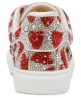 Betsey Johnson Little Girls Sidny Rhinestone Sneakers