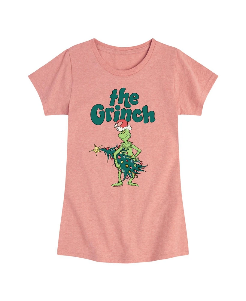 The Grinch Big Girls Tree Graphic Short Sleeve Tee